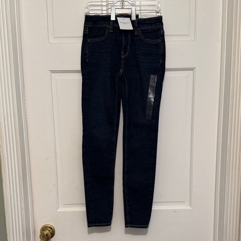 NWT American Eagle Next Level Stretch Jegging Shorts – Size 000 Shor – Dark Blue